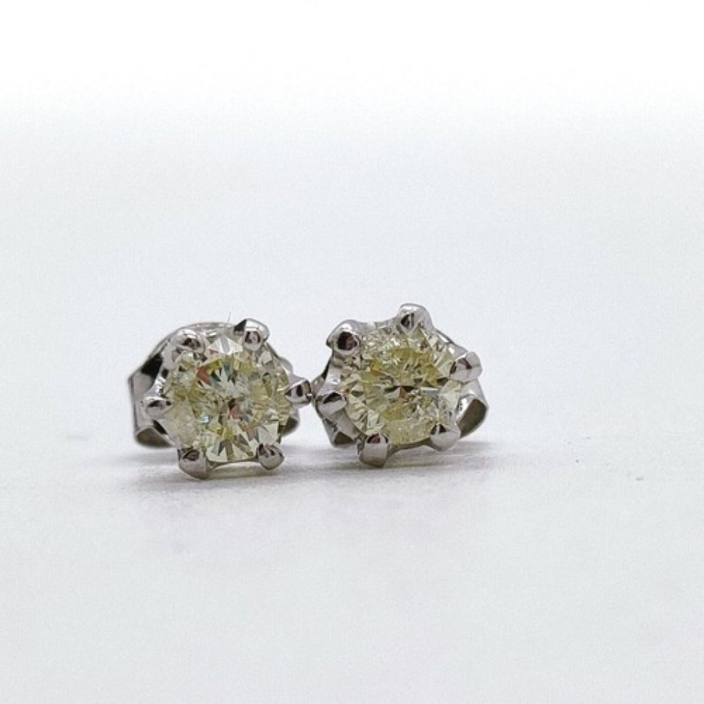 Jewelry Pierced Earring Natural Diamond 0.2ct Platinum 456839